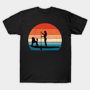 Funny Gifts for Paddle Board Sup Fans and Poodle Lovers T-Shirt